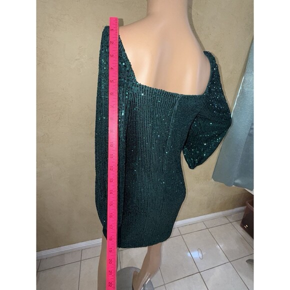 Party Dress green sequins size L Guess - Picture 15 of 16